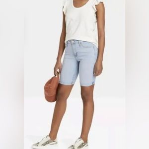 Women's High-Rise Bermuda Jean Shorts - Universal Thread Blue Lake